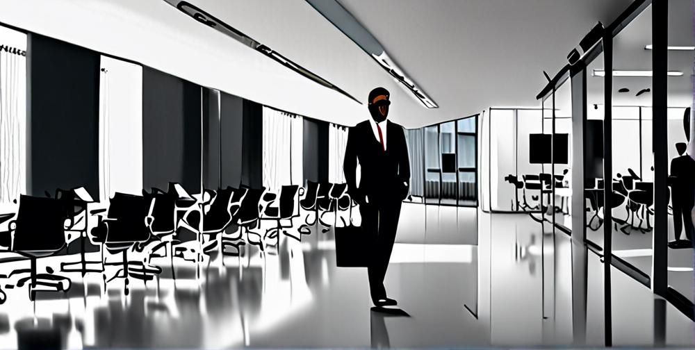 A business professional wearing a tailored suit standing confidently in a modern office, highlighting the importance of style in professional settings.